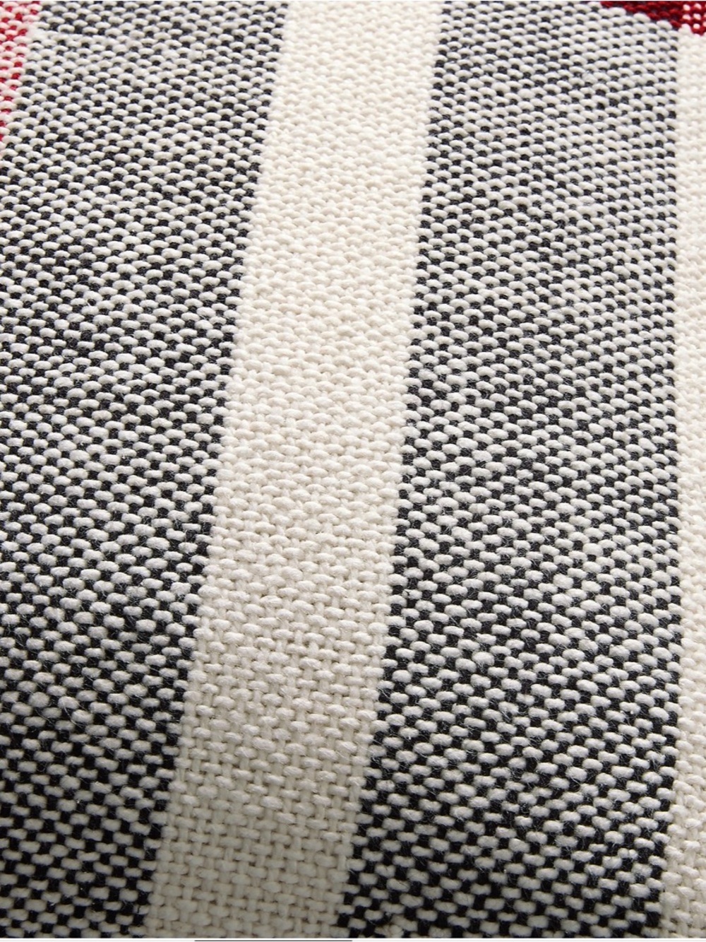 2-Crate&Barrel Red, Black and Cream Plaid Accent Pillow - Picture 6 of 7